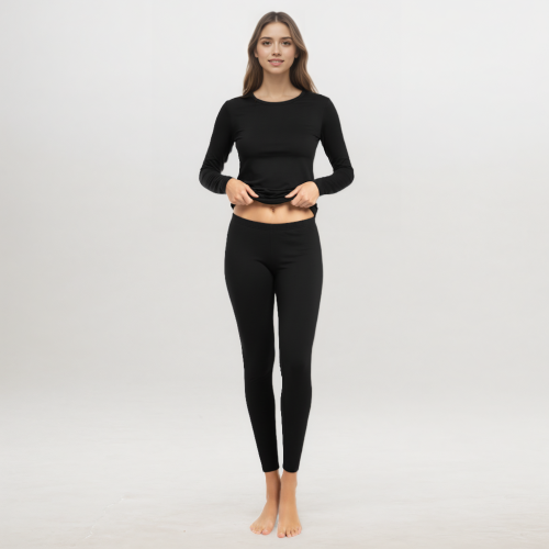 Women Thermal Underwear Set Long Johns Base Layer Pajamas